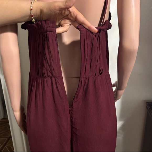 MADEWELL Women’s Wine Red Pintuck Cami Jumpsuit - Picture 9 of 16